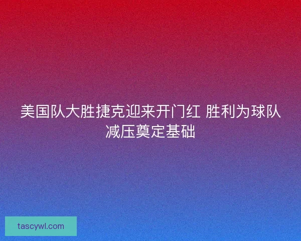 美国队大胜捷克迎来开门红 胜利为球队减压奠定基础 美国队大胜捷克迎来开门红 胜利为球队减压奠定基础